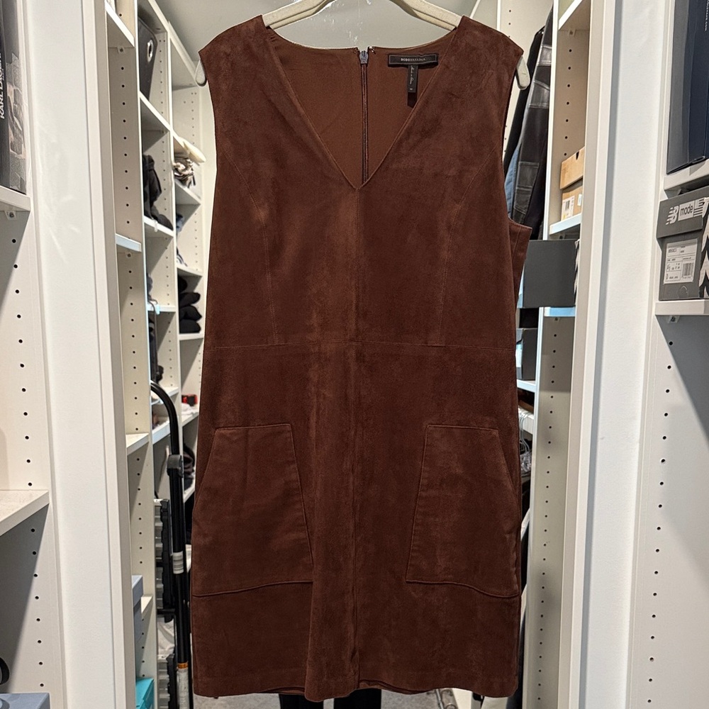 BCBGMaxAzria Brown Suede Mini Dress